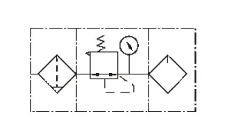 نماد فنی واحد مراقبت پنوماتیک JELPC سری A و B