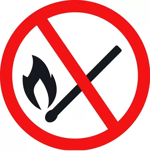 ایجاد کردن شعله ممنوع