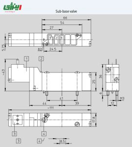بویین شیر برقی برند فستو سری MEHFlow 200 ... 700 l/min Voltage Semi in-line valve Sub-base valve Electrically actuated, piloted, pneumatic spring return Pneumatically actuated Individual sub-bases Manifold sub-bases. Additional Information Midi Pneumatic, with solenoid coil and manual override, without socket.