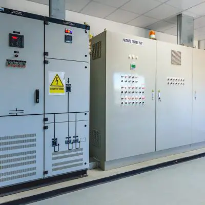 Electrical energy distribution substation in a wastewater treatment plan